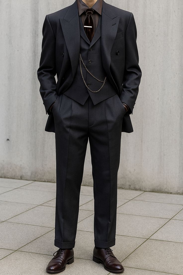 Dark Grey Suit with Matching Waistcoat