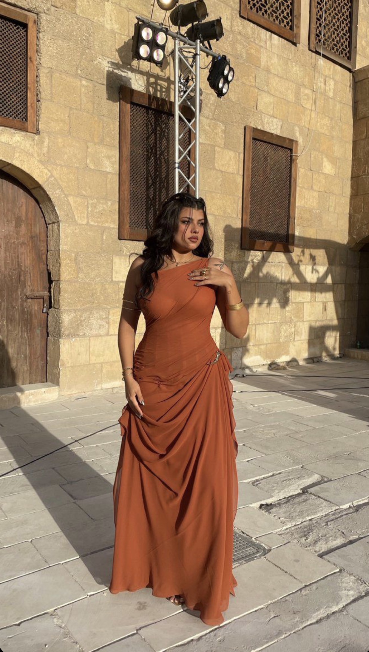Burnt Orange flowy dress